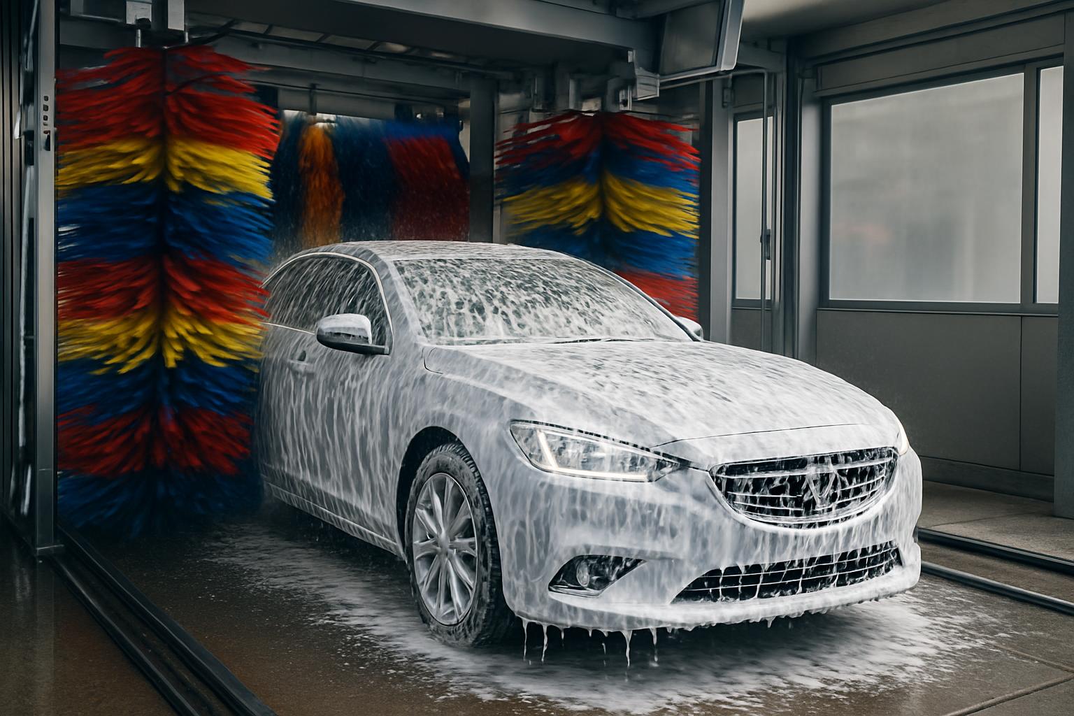 Person vacuuming a car interior at BubbleRah